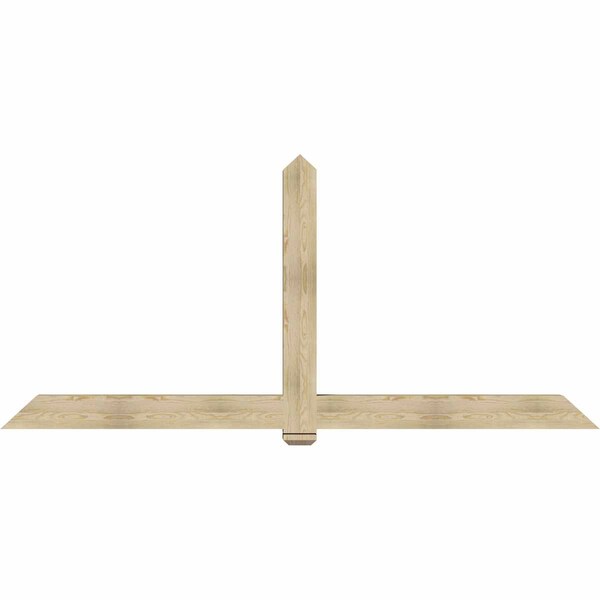 Ekena Millwork Eugene Rough Sawn Timber Gable Bracket, Douglas Fir, 108"W x 49"H x 6"D x 6"F, 11/12 Pitch GBW108X49X0606EUG00RDF - main